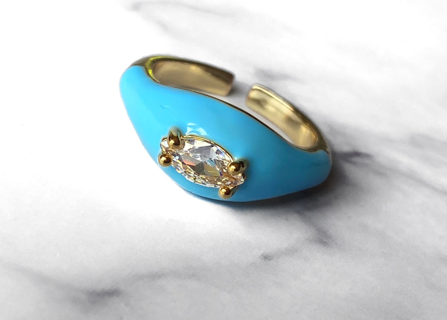 Cici Enamel Dome Ring