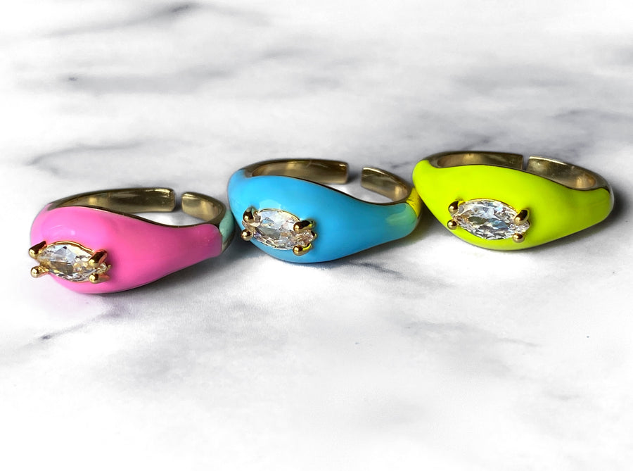 Cici Enamel Dome Ring